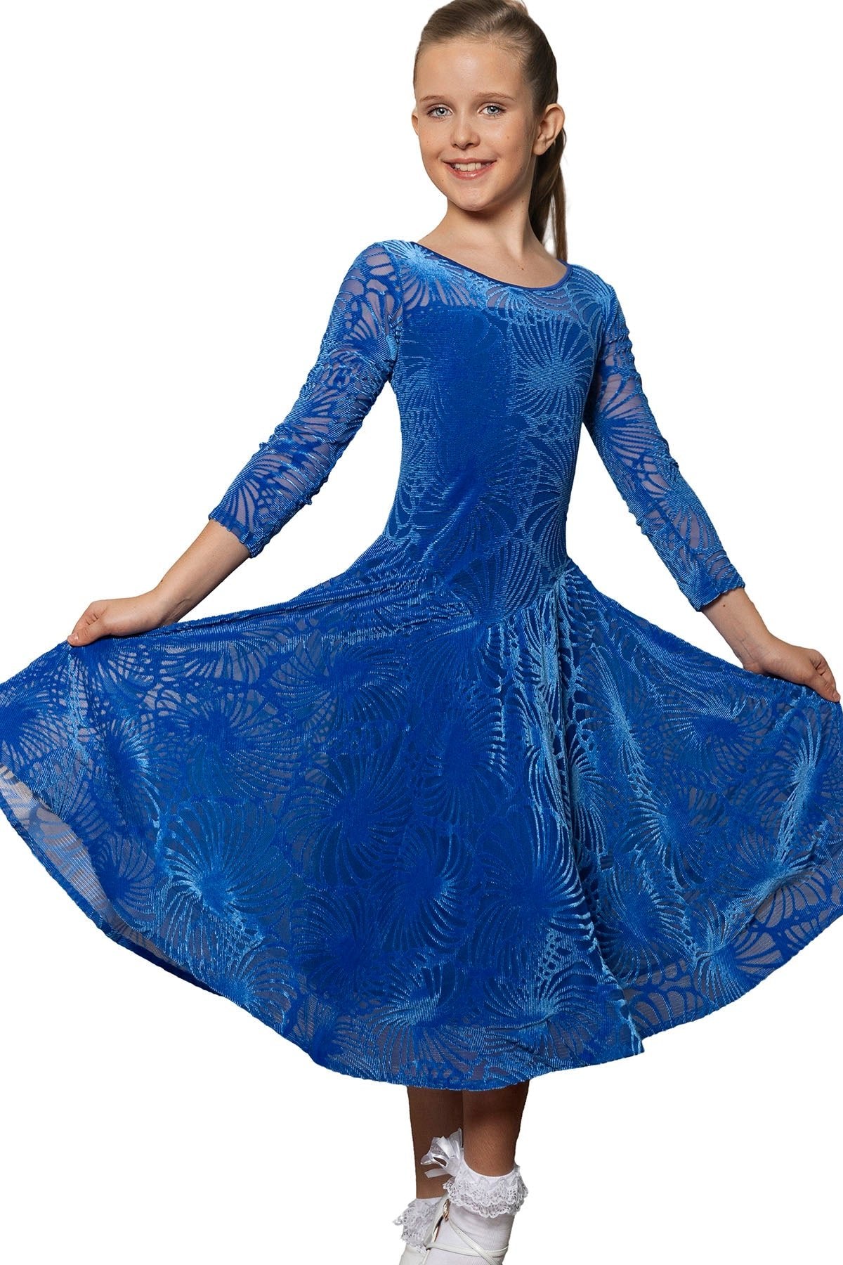 JR-D2V Girls Velvet Standard Dress for Women | Dance America JR-D2V Girls Velvet Standard Dress for Women | Dance America