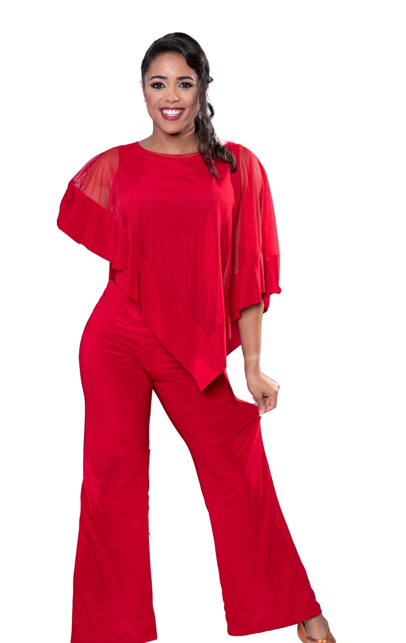 Dance America P2401 red yoga pants designed for comfort and movement