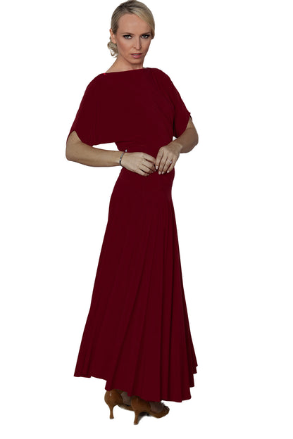 Simple Long Dress in Wine