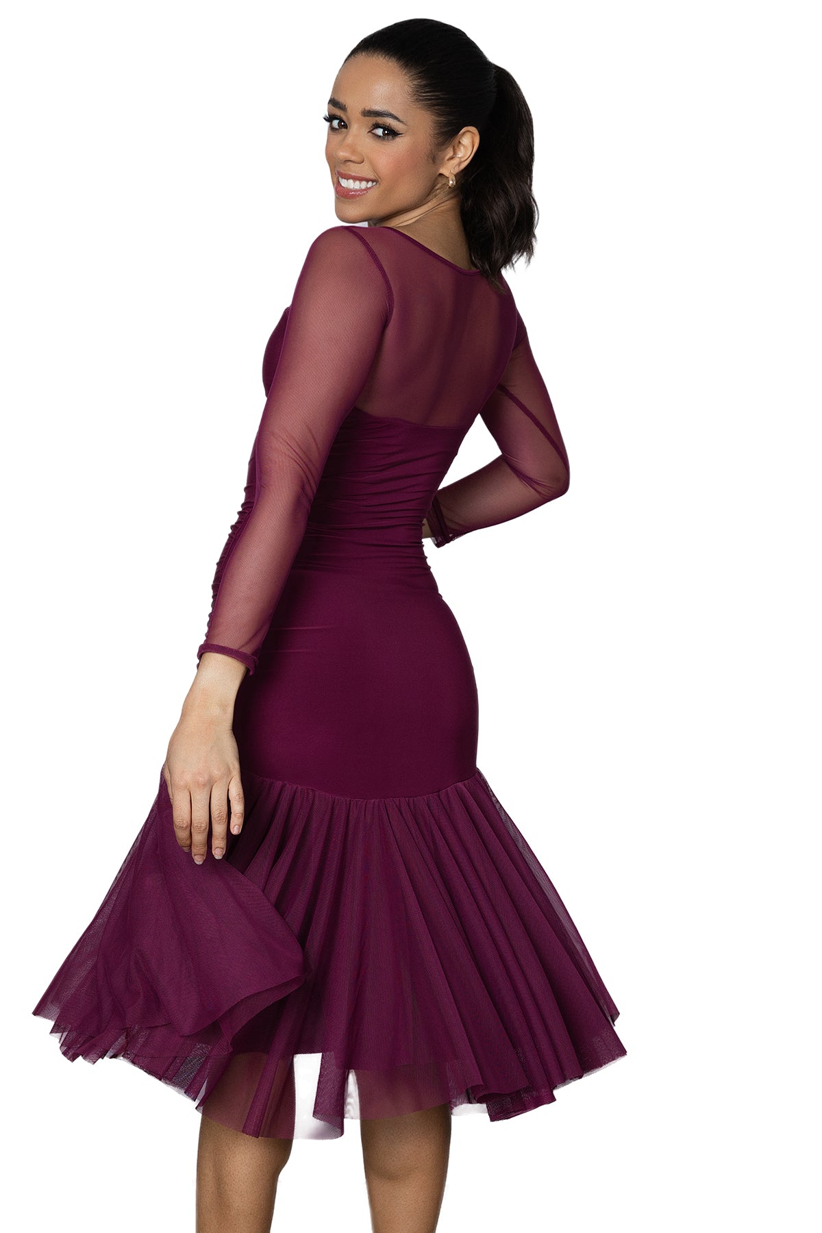 D205 Short Ruched Sweetheart Dress  Unleash your inner goddess in our D205 Short Ruched Sweetheart Dress! This stunning dress features multiple full circles of power mesh fabric for incredible movement. Its short, ruched design and sweetheart neckline will make you feel confident and beautiful. Own the room with this dress!wine