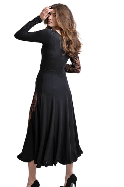  Long Skirt with Waterfall Insert few from back