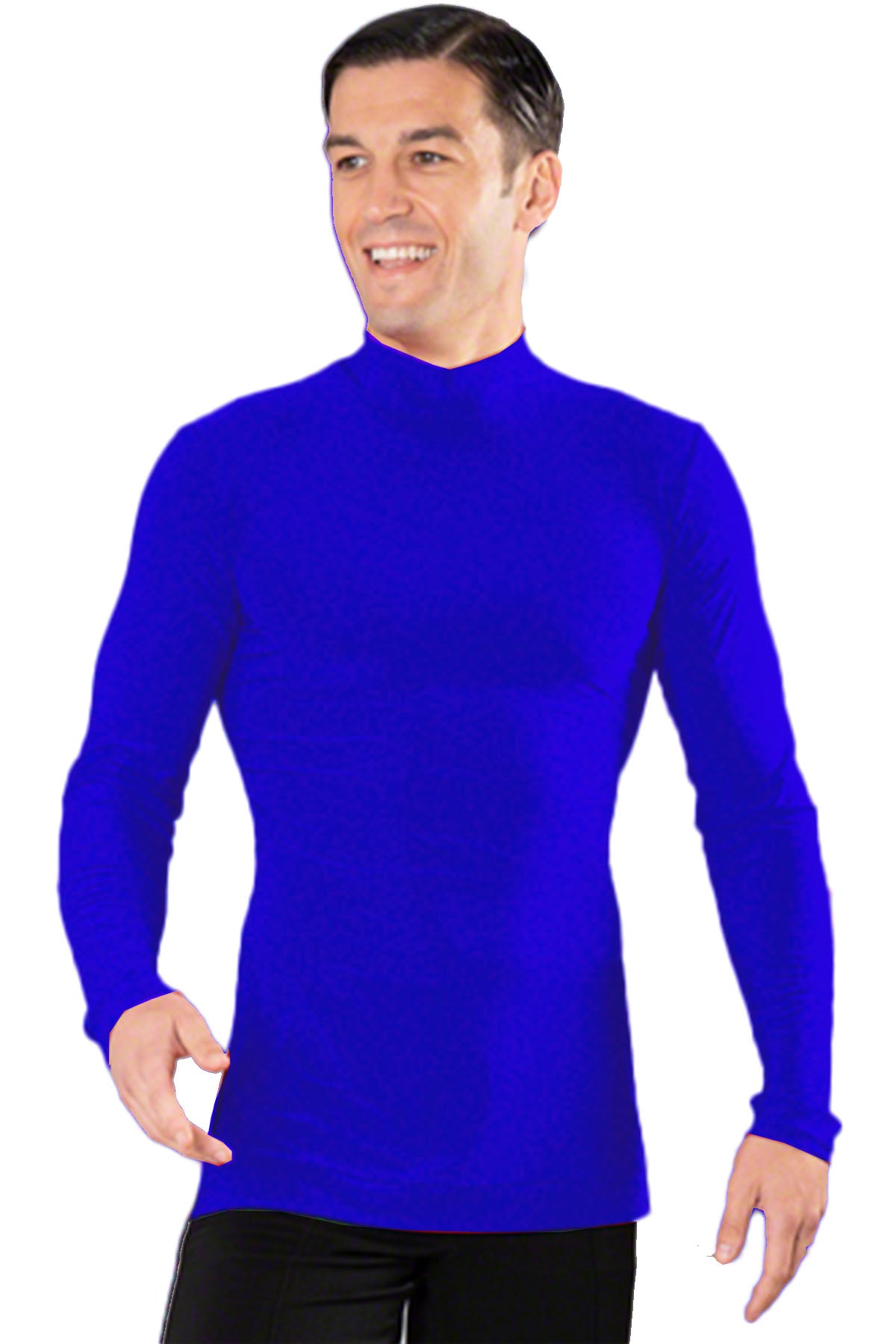 The MS6A Simple Turtleneck Shirt without Trunks is a versatile and stylish addition to any wardrobe. Its sleek design and comfortable fit make it perfect for both casual and professional settings. Crafted with high-quality materials, this shirt is sure to last and provide maximum comfort. Elevate your style with this must-have turtleneck shirt. pictured in blue