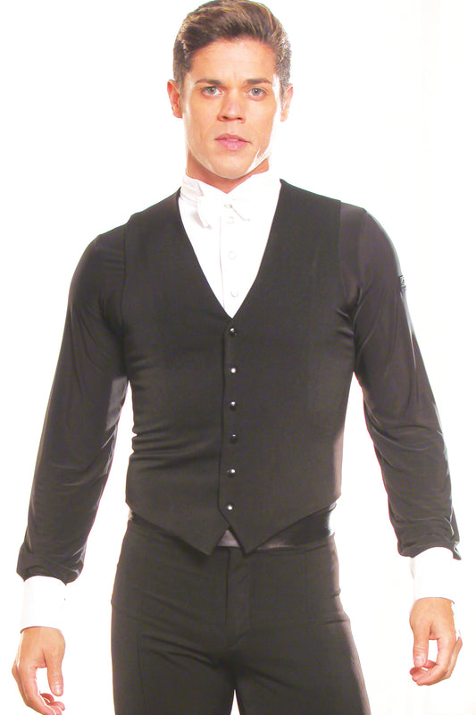 The MV1 Simple Vest is the perfect choice for ballroom dancers. Crafted specifically for men, this vest boasts a simple yet stylish design that allows for maximum mobility and comfort. With its high-quality materials and expert craftsmanship, you can trust that this vest will enhance your performance on the dance floor.