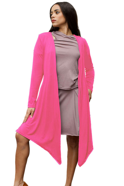 The C2401 Jacket is the perfect addition to your wardrobe for those cold days in the studio. This matching jacket can be tied in front for a stylish look or worn loose for comfort. Stay warm and stylish with this versatile and practical jacket. pictured in pink