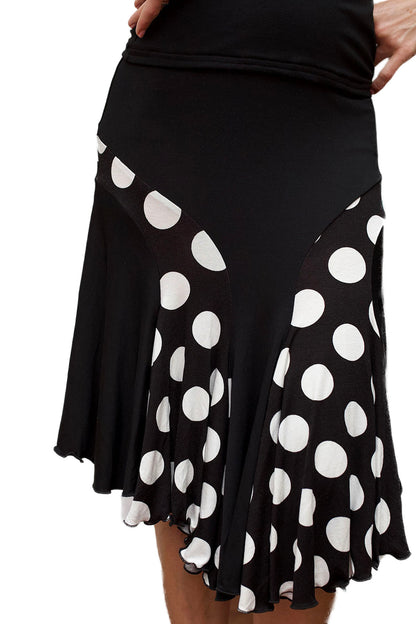 Be the center of attention on the dance floor with our S214 PD Midi Polka Dot Mermaid Skirt! This stunning skirt features a classic yet playful polka dot pattern and a midi length, making it the perfect choice for any dance performance.&nbsp; black with polka dots