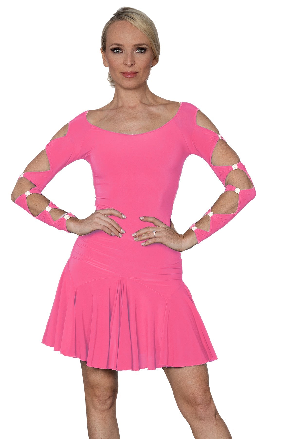 D2403 Short Lattice Dress - Dance America