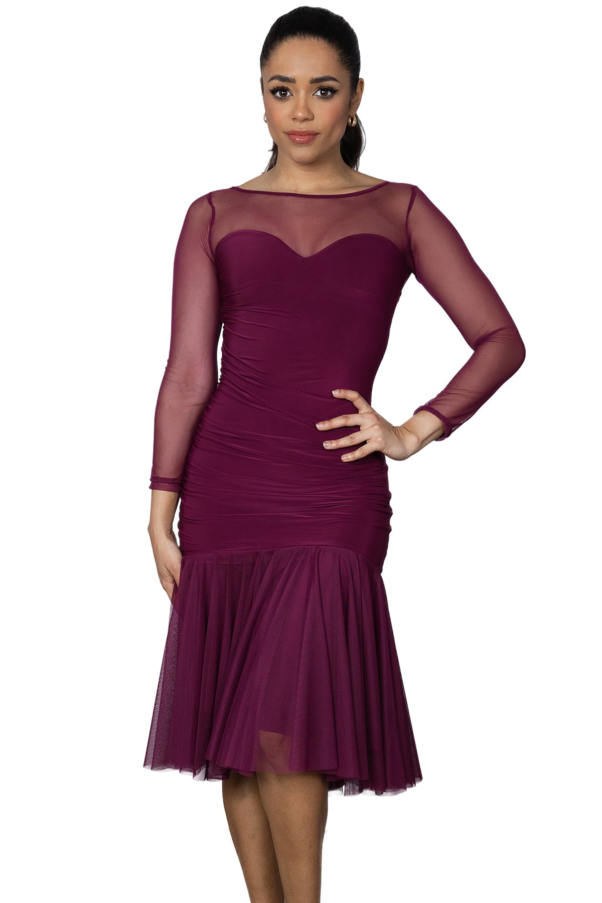 D2405 Short Ruched Sweetheart Dress