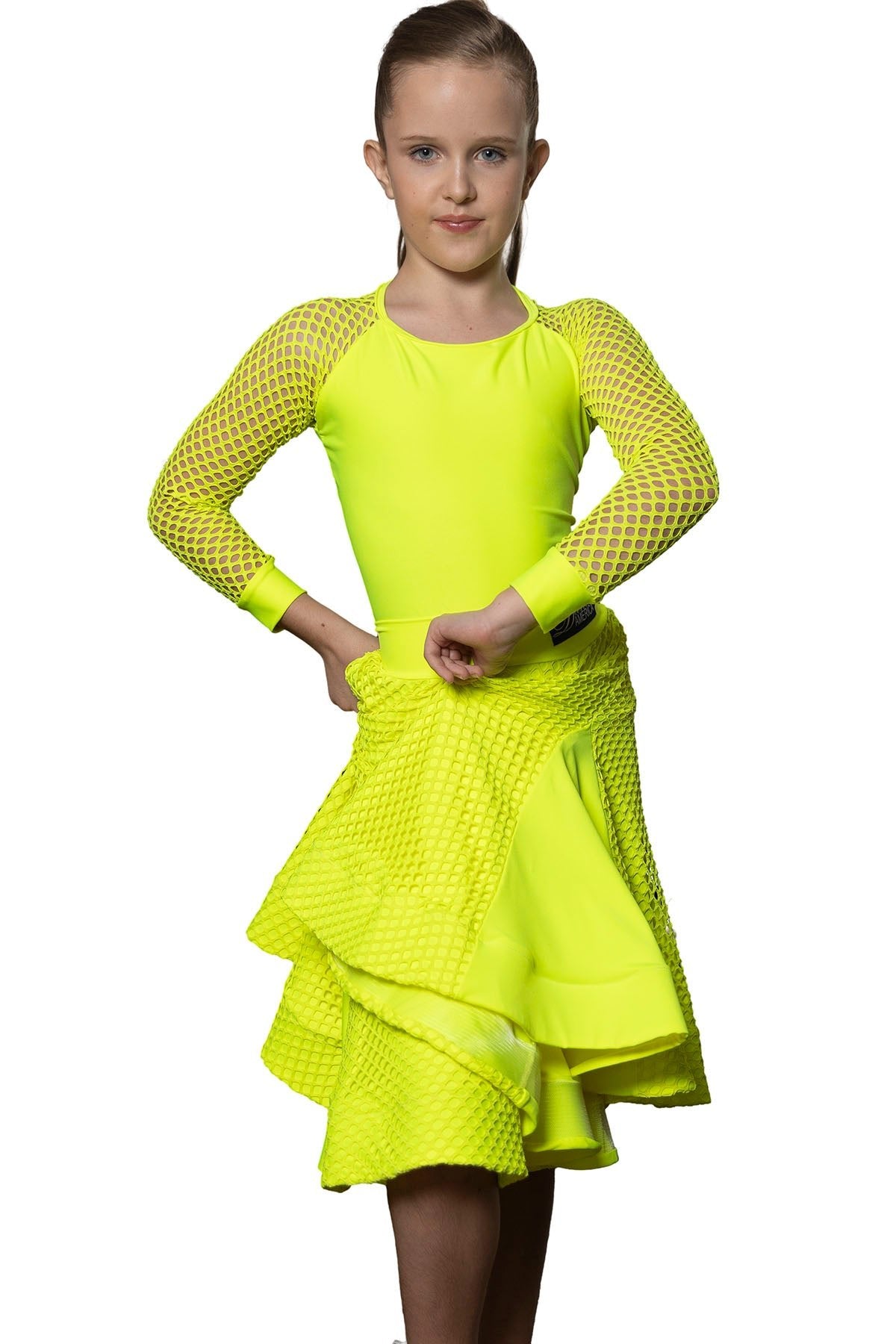 JR - B4 Girls MESH SLEEVE Customizable Leotard - Dance America