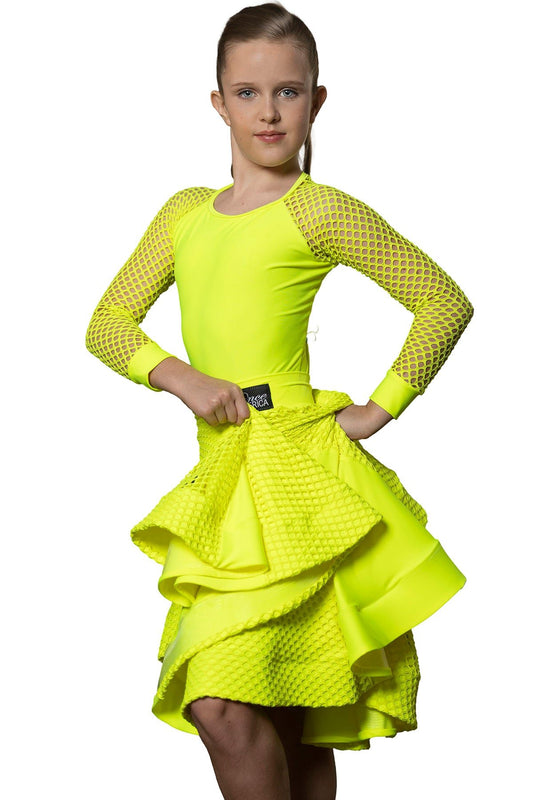 JR - B4 Girls MESH SLEEVE Customizable Leotard - Dance America