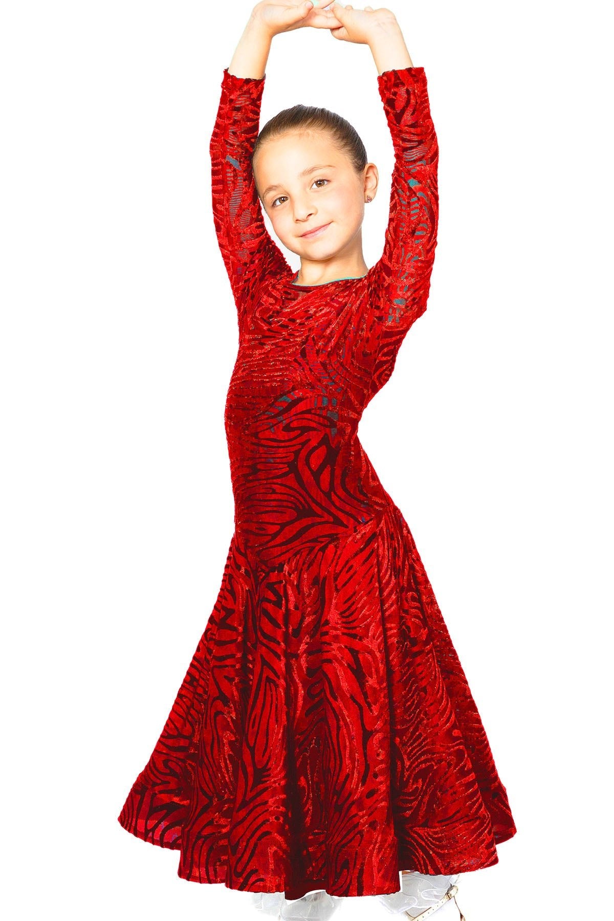 JR - D2V Girls Velvet Ballroom Dress - Dance America