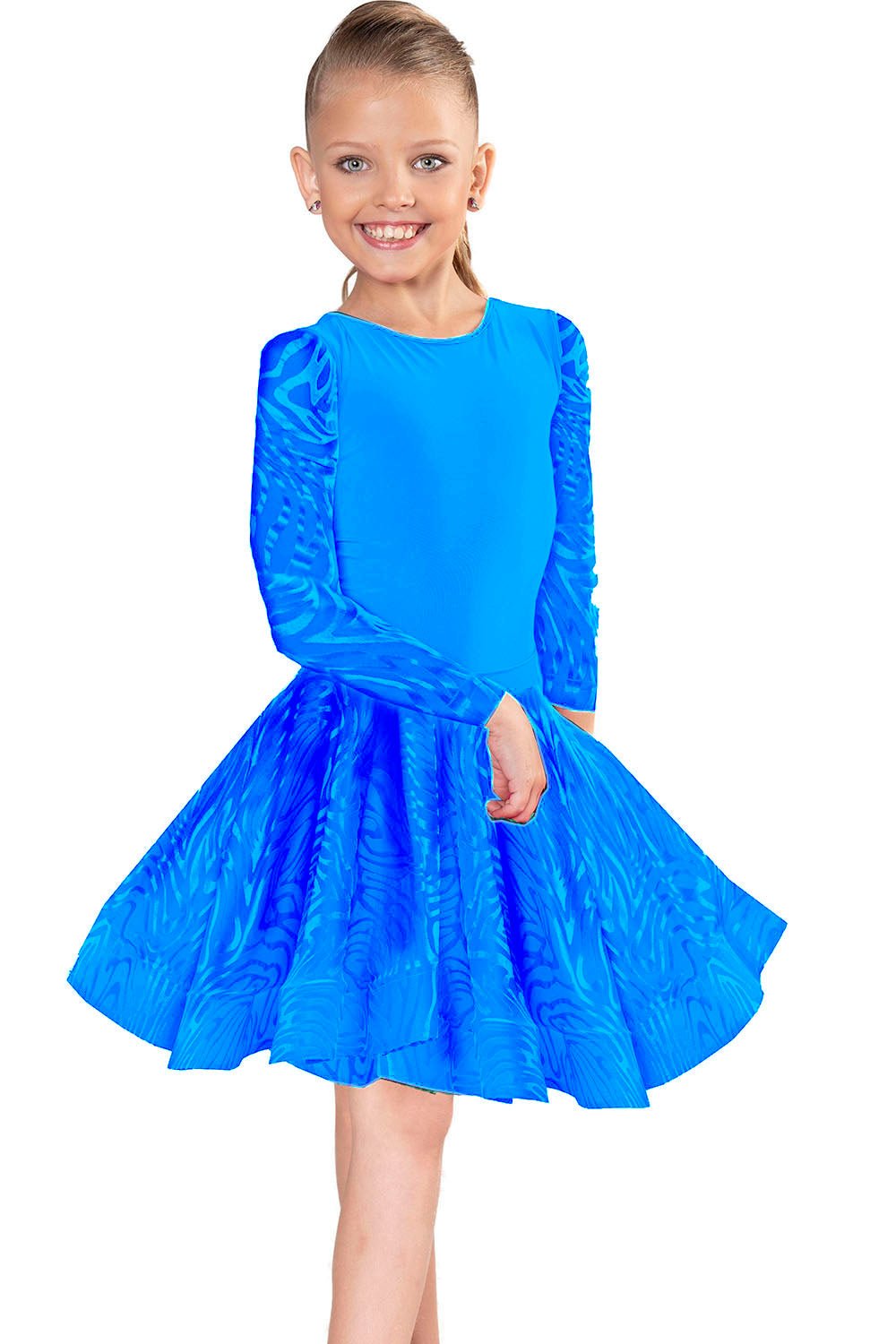 JR - S1V Girls Burnout Velvet Latin Skirt - Dance America