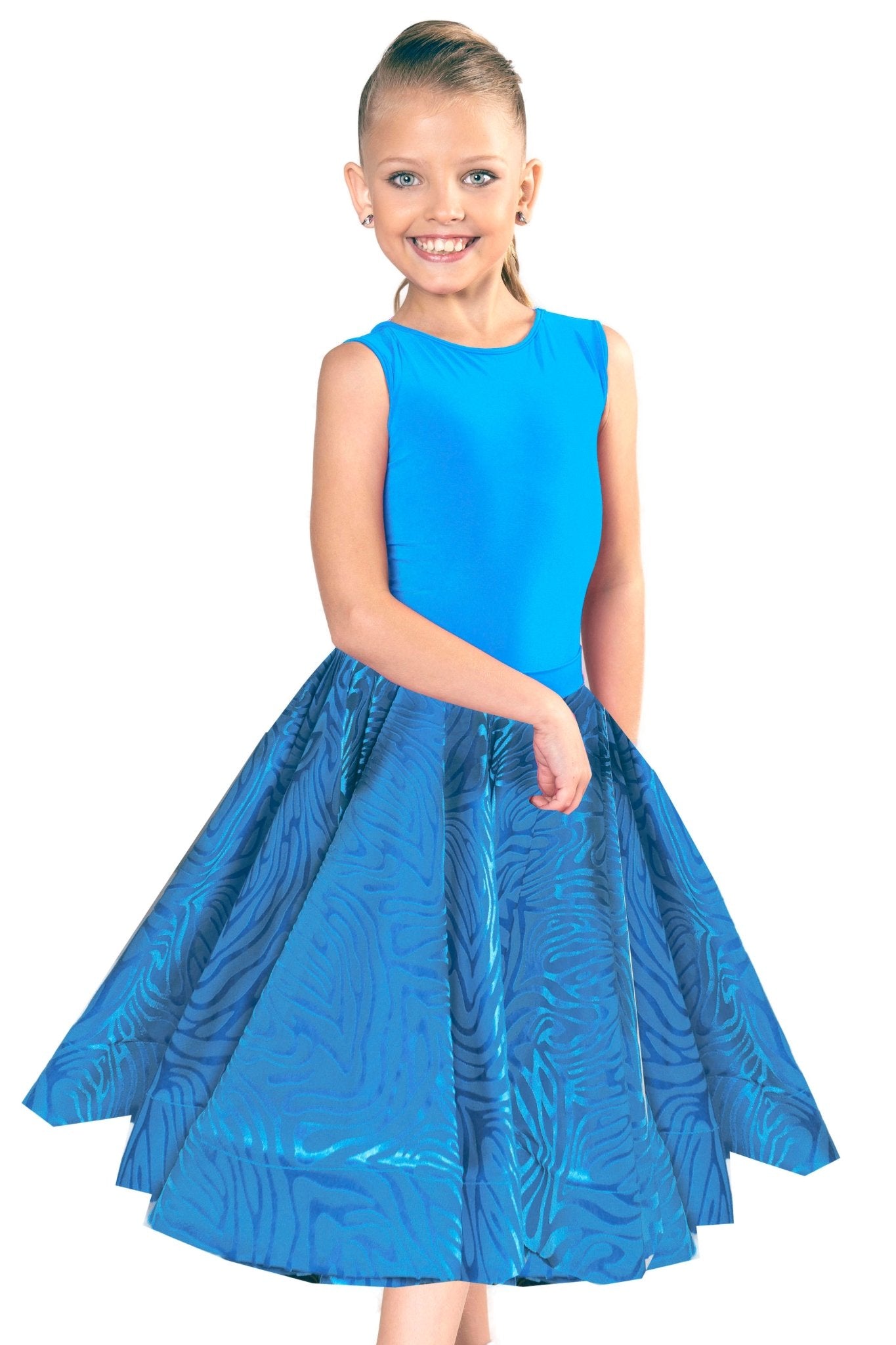 JR - S2 Girls Burnout Velvet Ballroom Skirt - Dance America