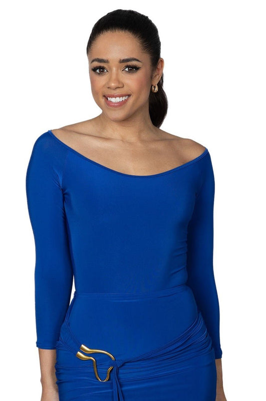 Dance America L2401 blue simple leotard designed for comfort and style