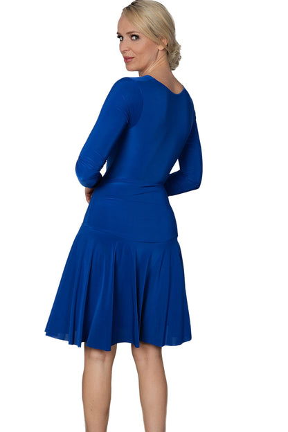 S2403 Simple Short Skirt  The S2403 Simple Short Skirt is the perfect addition to any ballroom dancer's wardrobe. Its simple design allows for great movement on the dance floor. No frills, just fun! blue