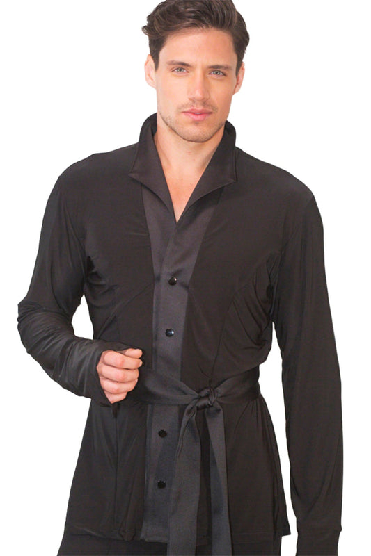 latin dress shirts Latin dance SHIRT MENS shirts Latin training clothes modern dance Rumba cha-cha Samba Jive ballroom shirt- Material : spandex fabric Size: Size(cm)BustShould