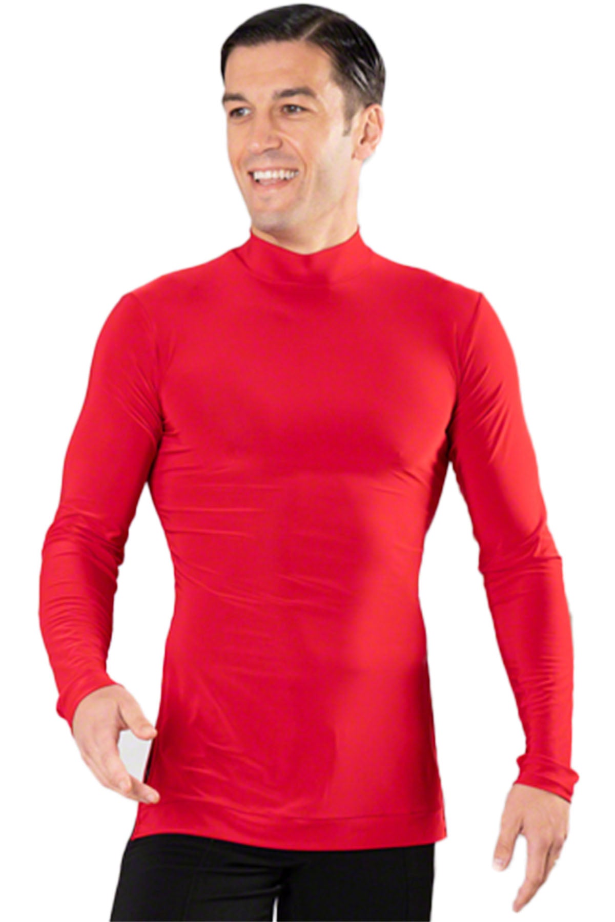 The MS6A Simple Turtleneck Shirt without Trunks is a versatile and stylish addition to any wardrobe. Its sleek design and comfortable fit make it perfect for both casual and professional settings. Crafted with high-quality materials, this shirt is sure to last and provide maximum comfort. Elevate your style with this must-have turtleneck shirt. pictured in red