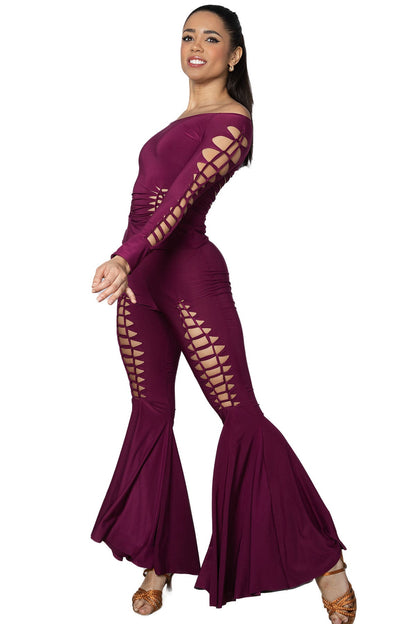 P2404 Crochet Bell Bottom Pant - Dance America