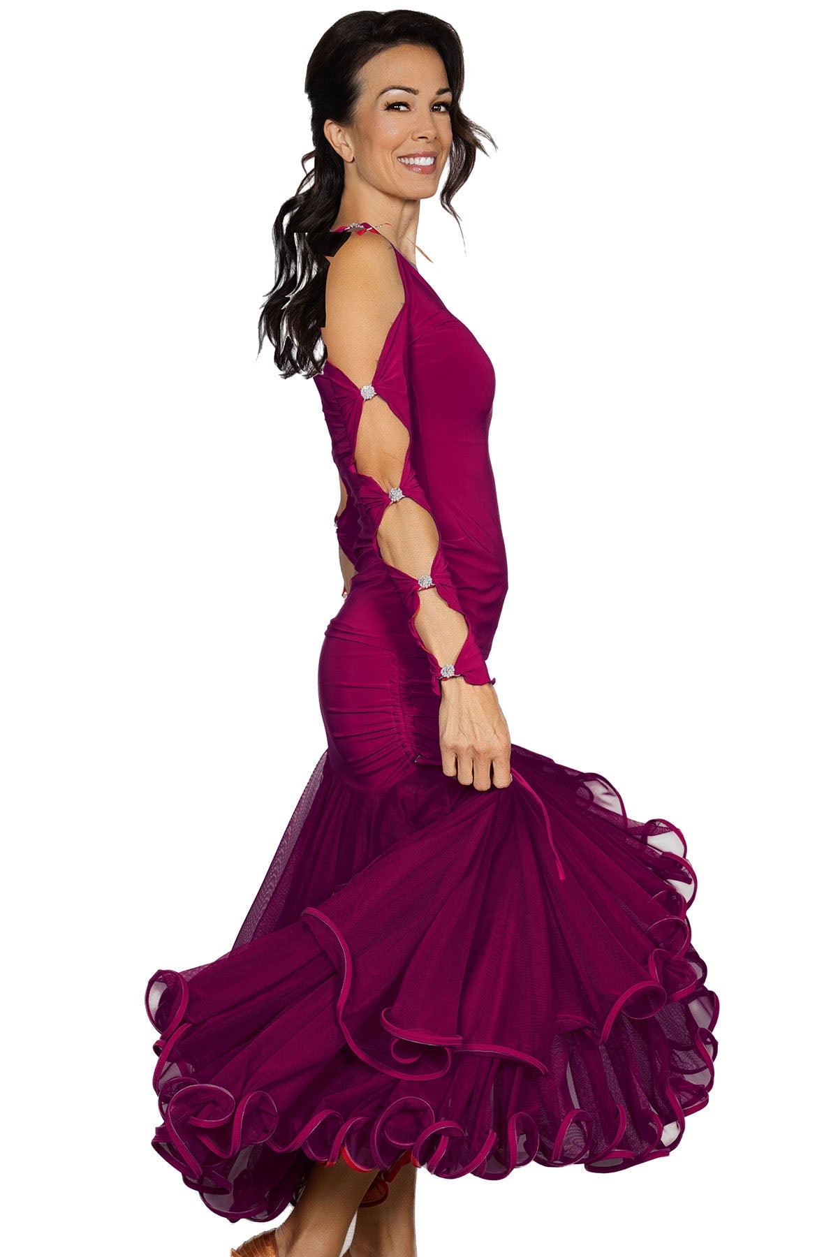 purple flamenco dress Elegant Mauve Pink Flamenco Dress 0490