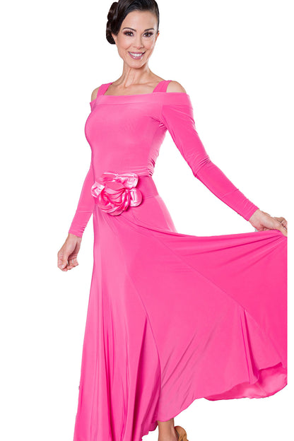 S2405 8 Panel Simple Skirt  Get ready to dance the night away in the S2405 8 Panel Simple Skirt! This perfect long ballroom skirt features 8 panels for maximum movement and flow. With its simple design, it's the perfect addition to any dance outfit. Step onto the dance floor and turn heads in this must-have skirt. Pink