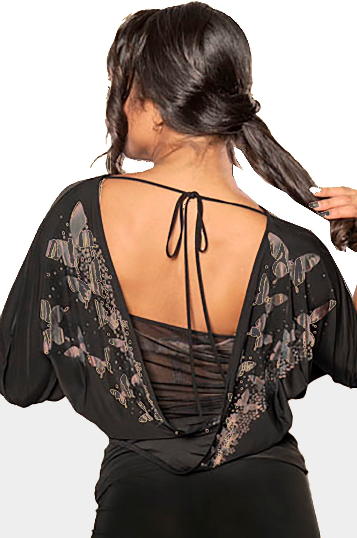 Experience the ultimate blend of style and performance with our T205 X-Back Top! The open back design allows for maximum flexibility while the gold butterfly adds a touch of elegance.&nbsp; Look and feel your best with this top! black