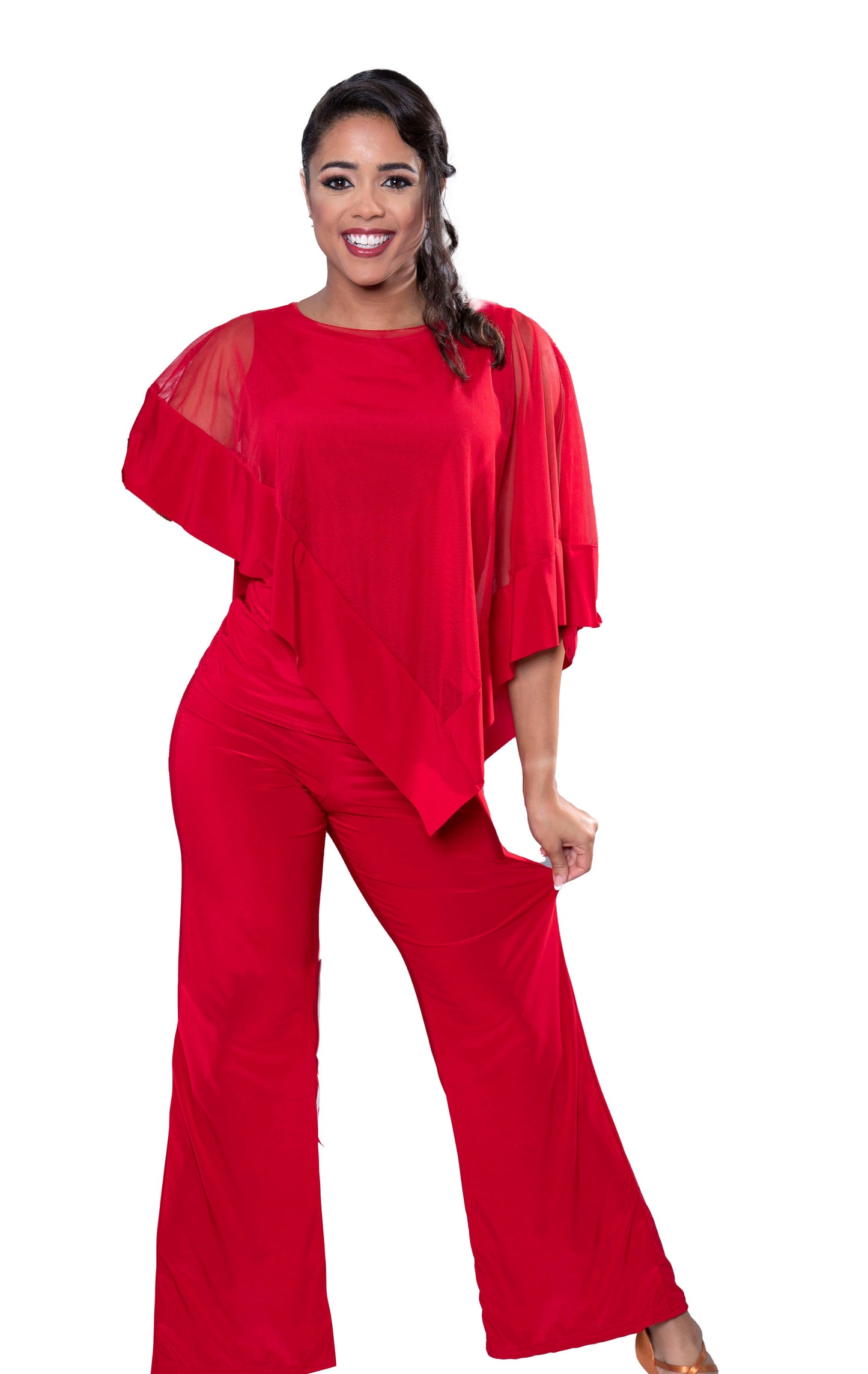 P2401 Yoga Pants  Introducing P2401 Yoga Pants. Designed for maximum comfort and flexibility, these pants make movement a breeze for your dance routines. The easy-wear material allows for effortless transitions while maintaining a comfortable fit. Upgrade your dance wardrobe today. red