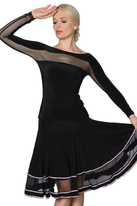 T2416 Powermesh Stripe Top - Dance America