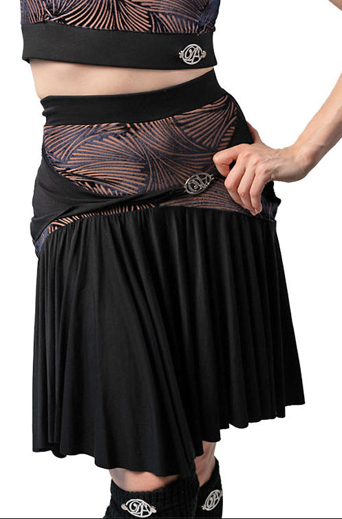 Short Skirt with Signature Fabric Saddle and Logo