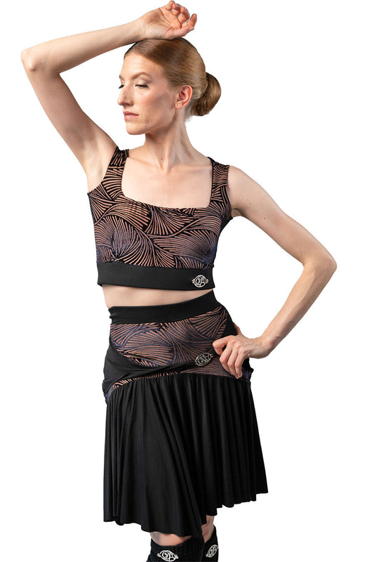 Short Skirt with Signature Fabric Saddle and Logo